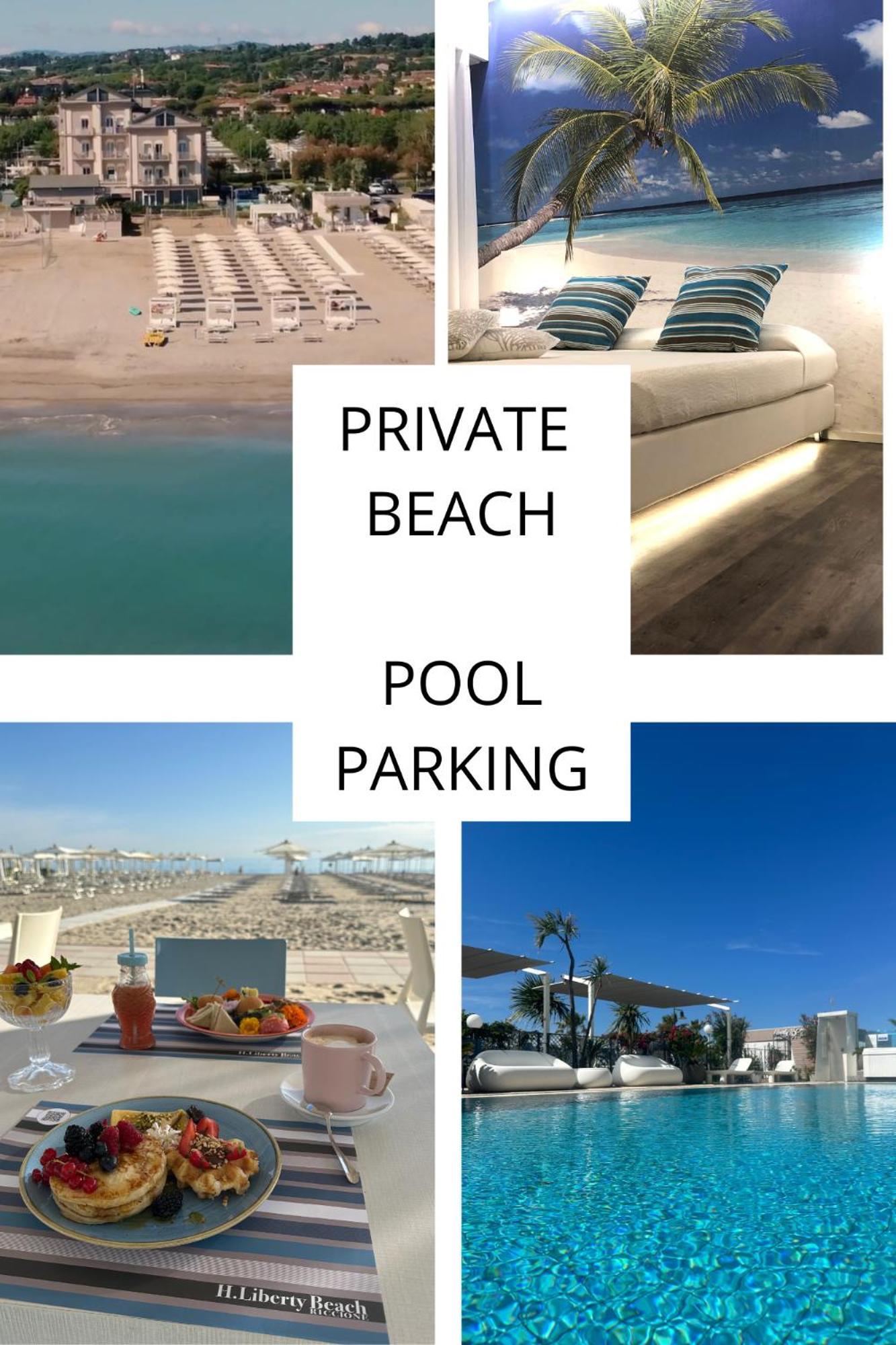 Hotel Liberty Beach - Parking & Beach Included Riccione Exteriér fotografie